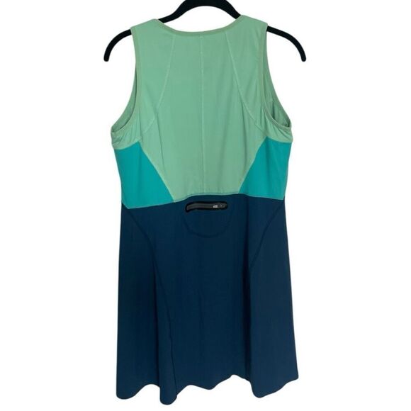 Title Nine Color Block Scuba Dress Diamalete Size Large Sleeveless Padded Bra - Picture 6 of 9